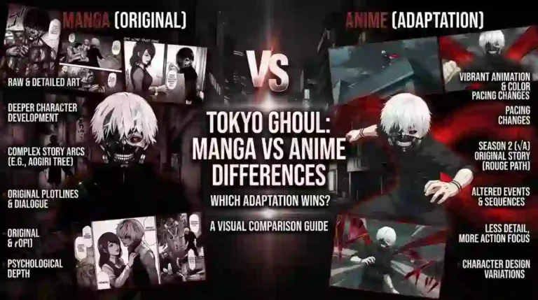 tokyo ghoul manga vs anime differences
